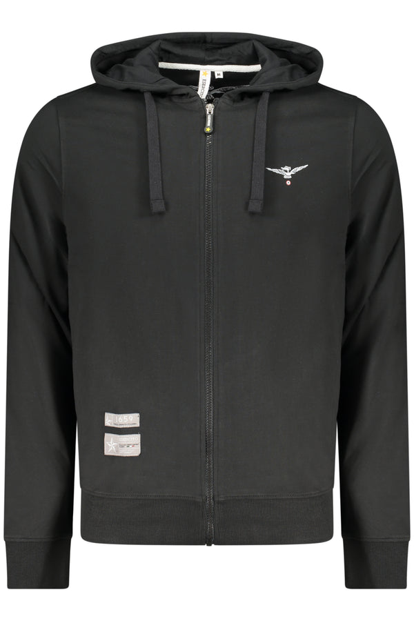 ACCADEMIA MILITARE FELPA CON ZIP UOMO NERO