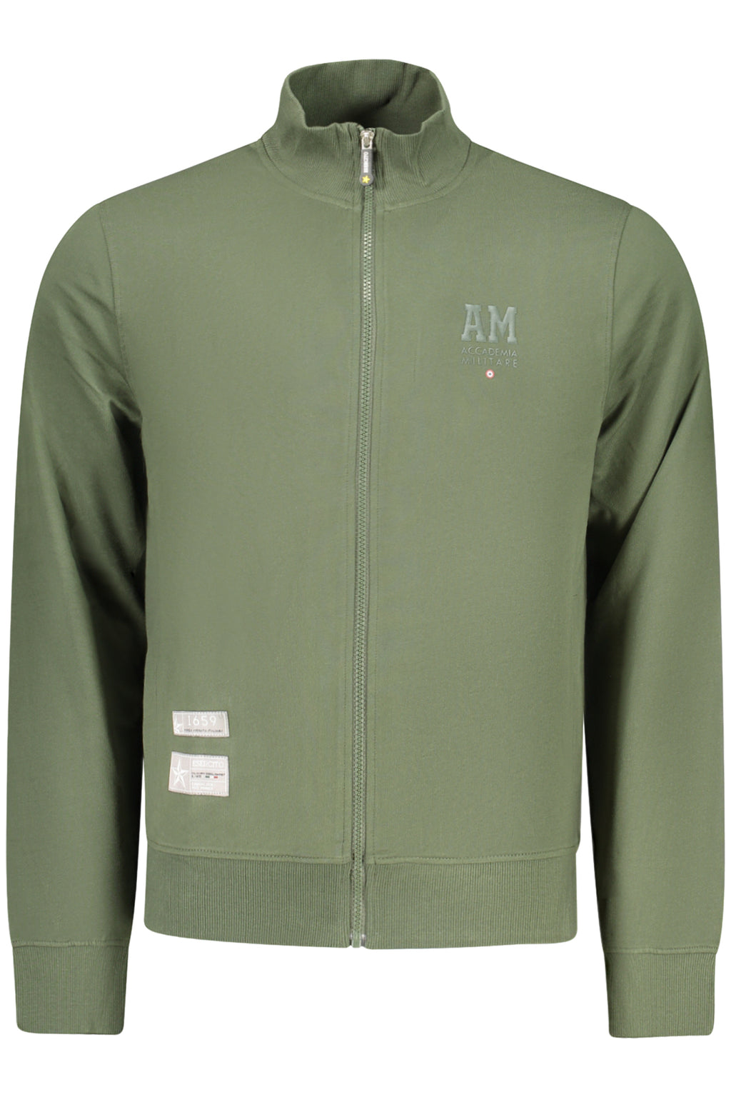 ACCADEMIA MILITARE FELPA CON ZIP UOMO VERDE