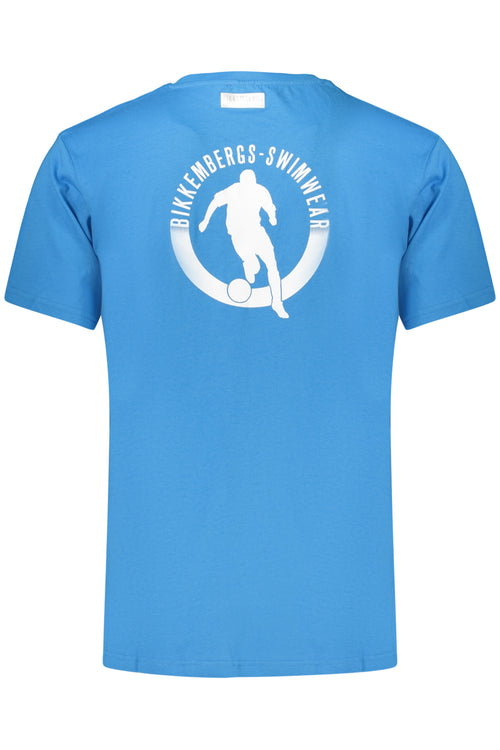 BIKKEMBERGS T-SHIRT MANICHE CORTE UOMO AZZURRO