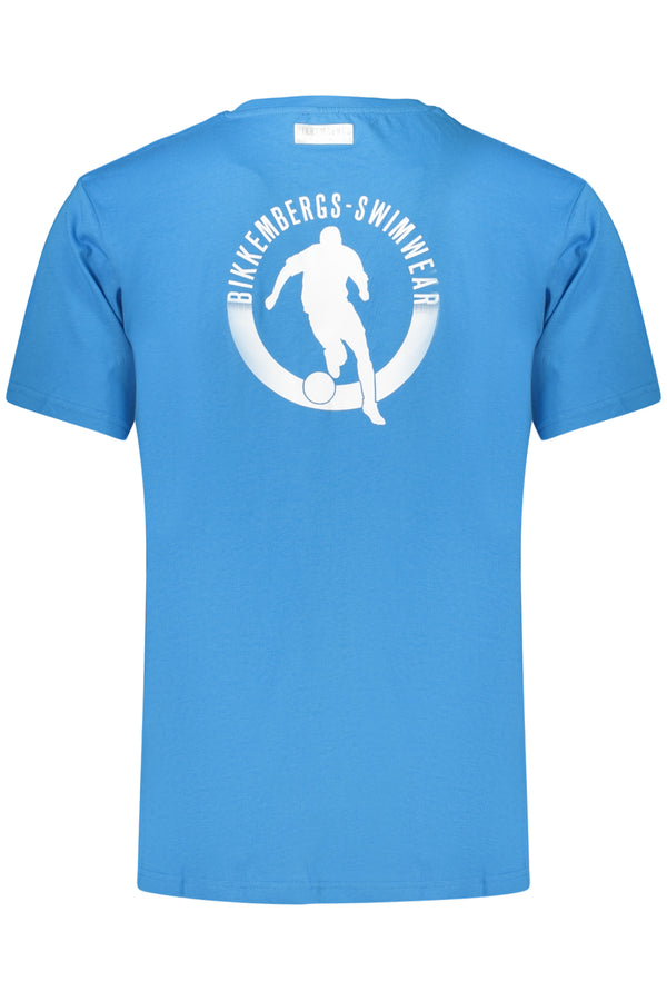 BIKKEMBERGS T-SHIRT MANICHE CORTE UOMO AZZURRO