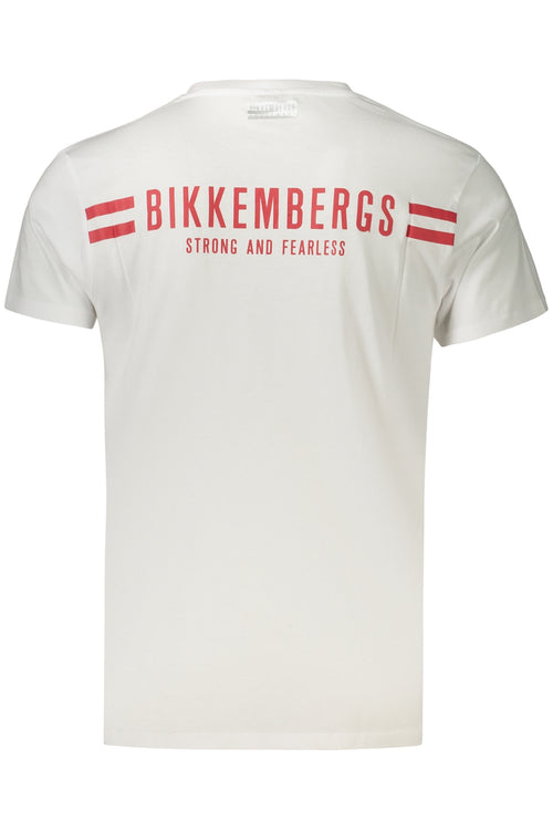 BIKKEMBERGS T-SHIRT MANICHE CORTE bianco  per uomo