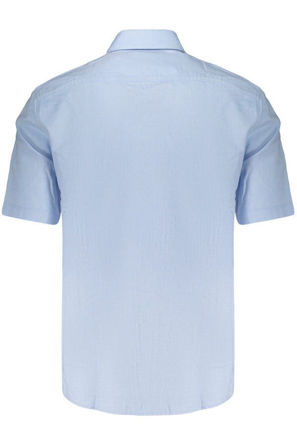 BOSS CAMICIA MANICHE CORTE UOMO AZZURRO