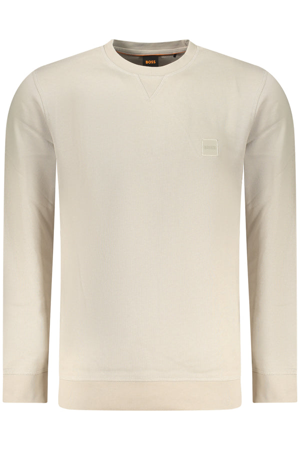 BOSS FELPA SENZA ZIP UOMO BEIGE