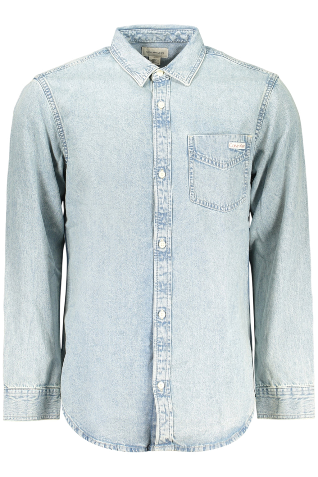 CALVIN KLEIN CAMICIA MANICHE LUNGHE UOMO AZZURRO