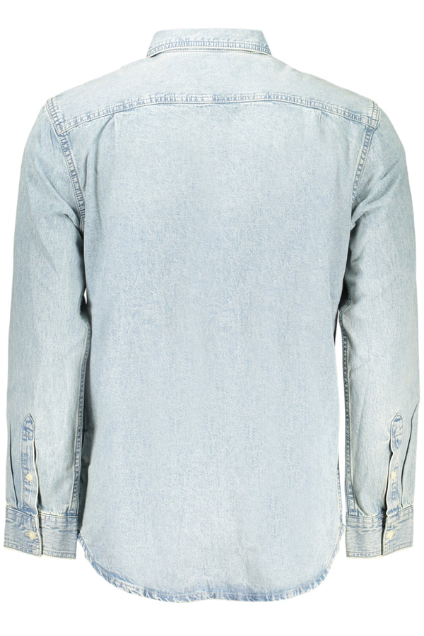 CALVIN KLEIN CAMICIA MANICHE LUNGHE UOMO AZZURRO