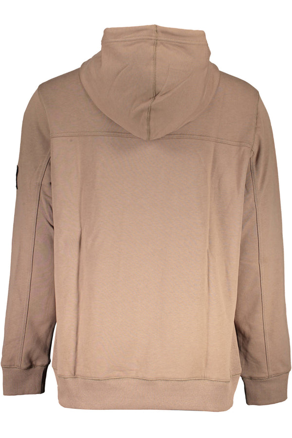 CALVIN KLEIN FELPA SENZA ZIP UOMO MARRONE