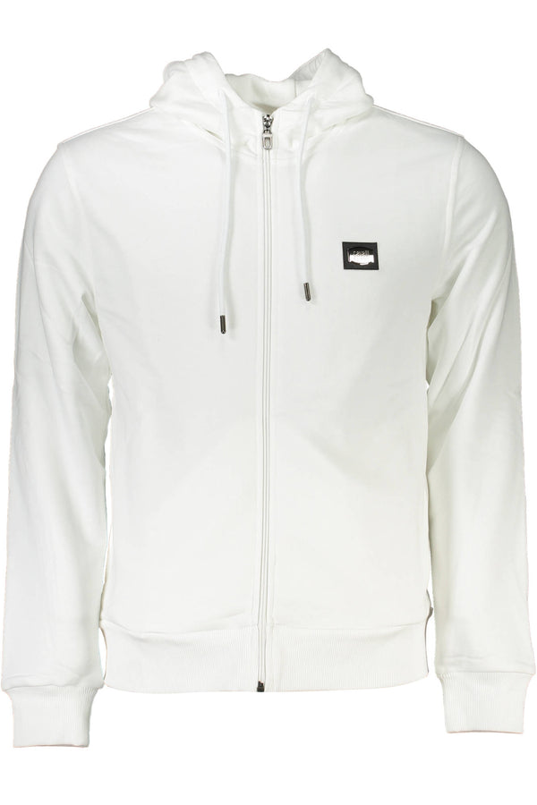 CAVALLI CLASS FELPA CON ZIP UOMO BIANCO