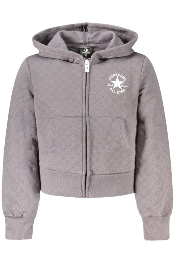 CONVERSE FELPA CON ZIP BAMBINA GRIGIO
