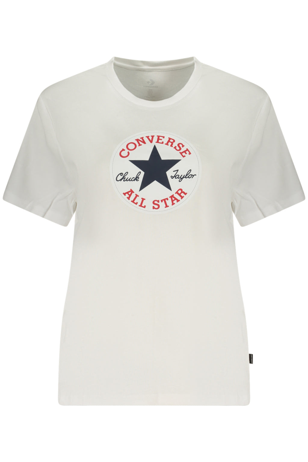 CONVERSE T-SHIRT MANICHE CORTE DONNA BIANCO