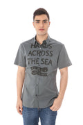COSTUME NATIONAL CAMICIA MANICHE CORTE UOMO GRIGIO