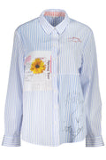 DESIGUAL CAMICIA MANICHE LUNGHE DONNA AZZURRO