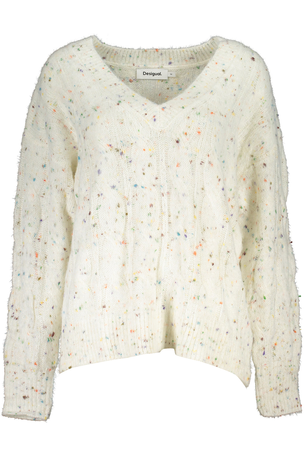 DESIGUAL MAGLIONE DONNA BIANCO