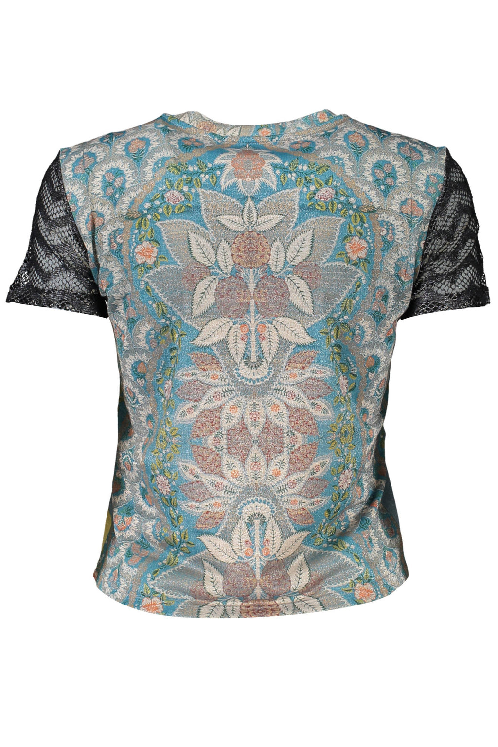 DESIGUAL T-SHIRT MANICHE CORTE DONNA AZZURRO