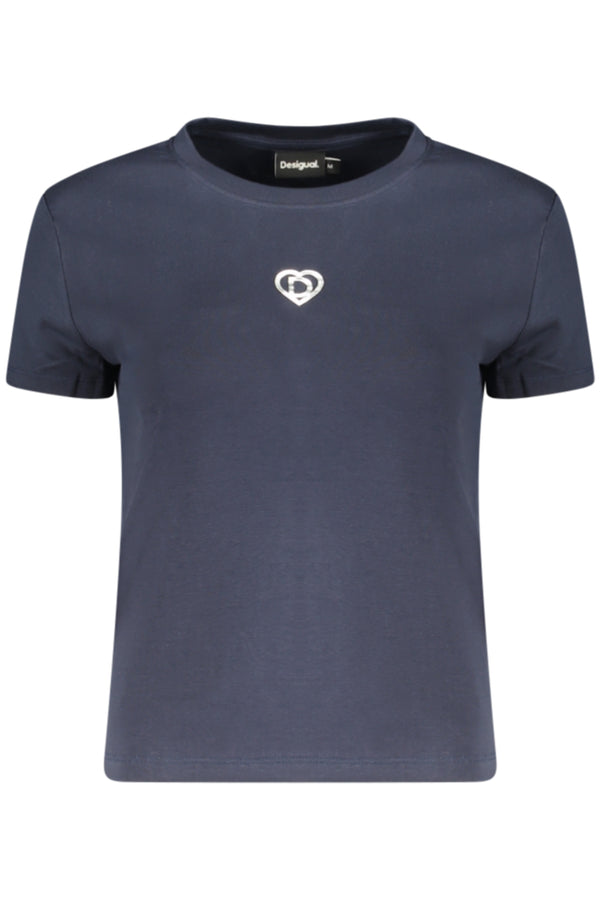 DESIGUAL T-SHIRT MANICHE CORTE DONNA BLU
