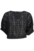 DESIGUAL T-SHIRT MANICHE CORTE DONNA NERO