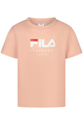 FILA T-SHIRT MANICHE CORTE BAMBINA ROSA