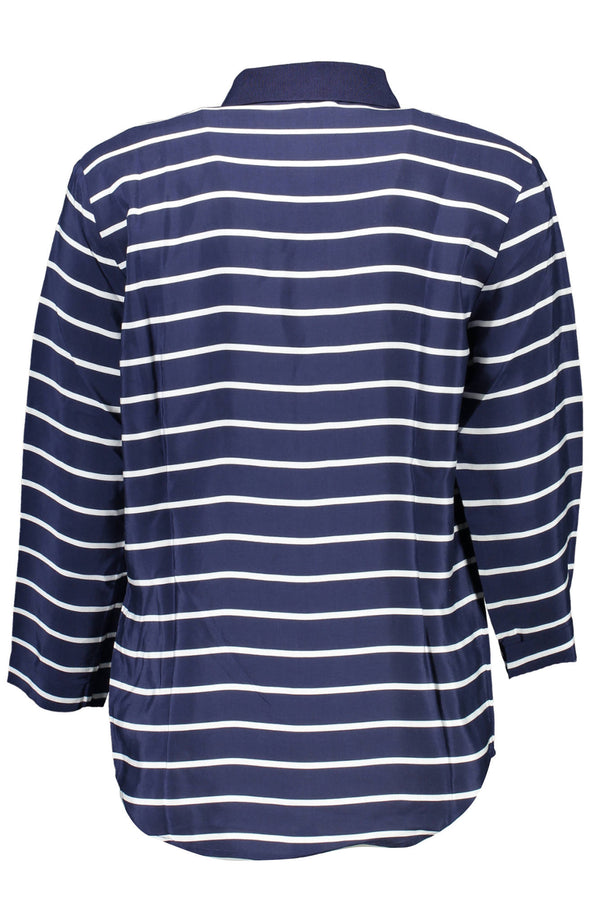 GANT POLO MANICHE 3/4 DONNA BLU