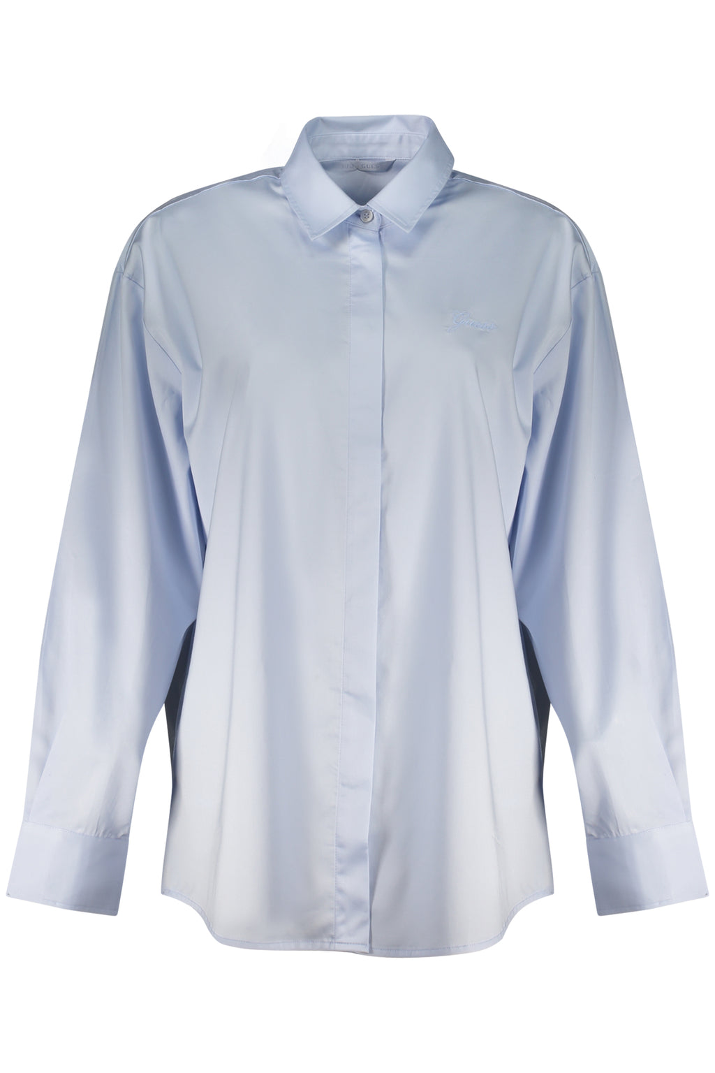 GUESS JEANS CAMICIA MANICHE LUNGHE DONNA AZZURRO