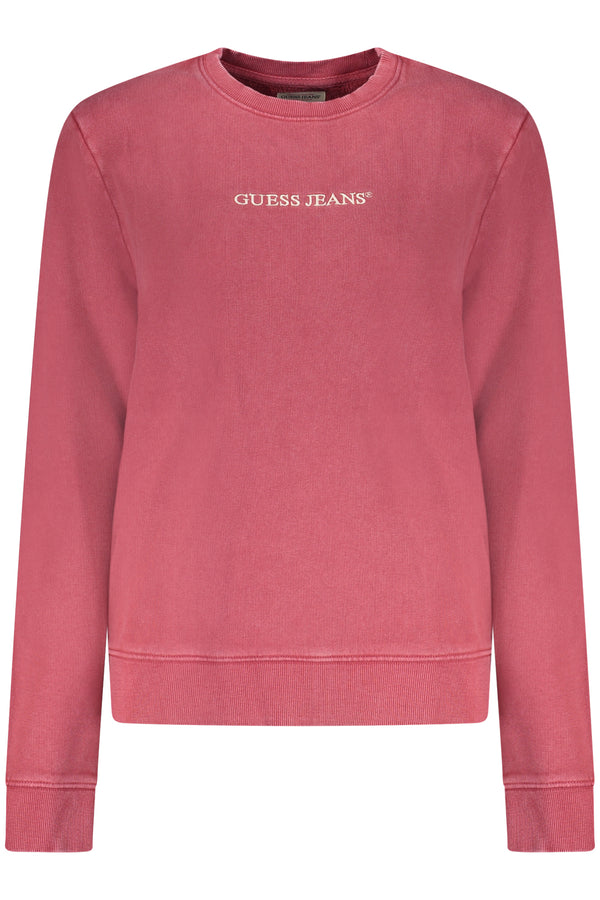 GUESS JEANS FELPA SENZA ZIP DONNA ROSSO