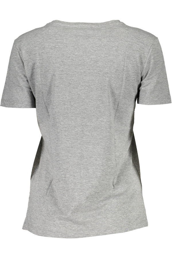 GUESS JEANS T-SHIRT MANICHE CORTE DONNA GRIGIO