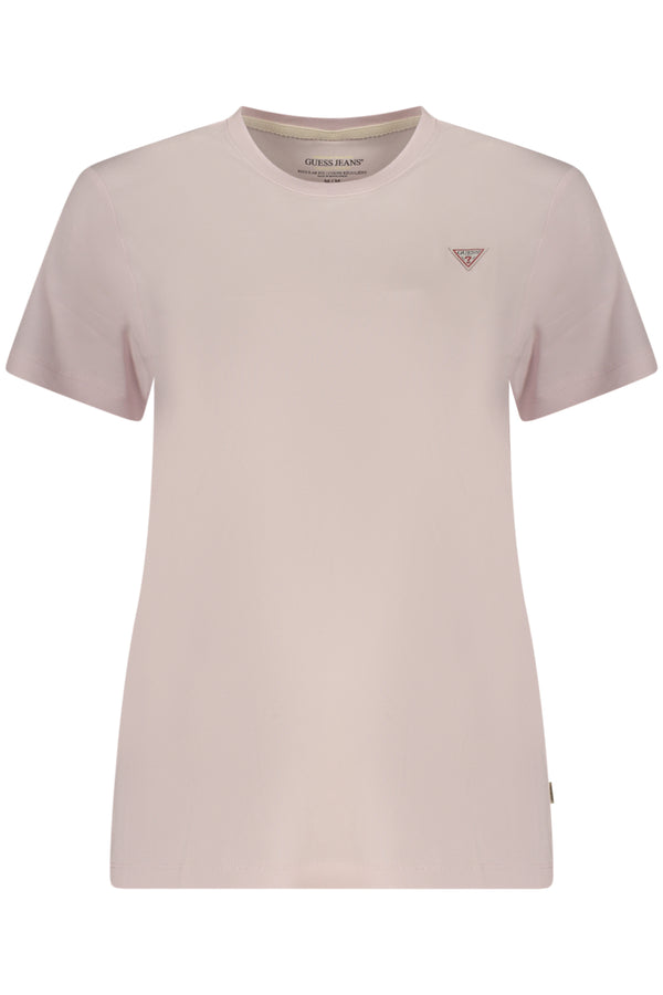 GUESS JEANS T-SHIRT MANICHE CORTE DONNA ROSA
