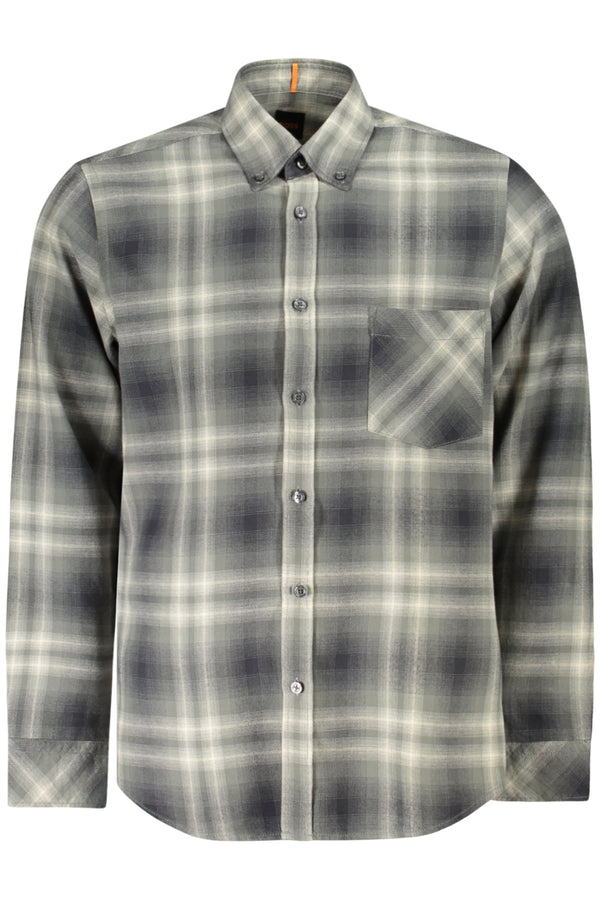 HUGO BOSS CAMICIA MANICHE LUNGHE UOMO VERDE