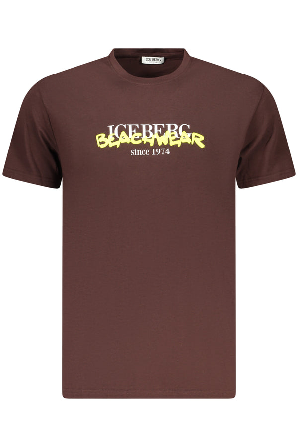 ICEBERG T-SHIRT MANICHE CORTE UOMO MARRONE