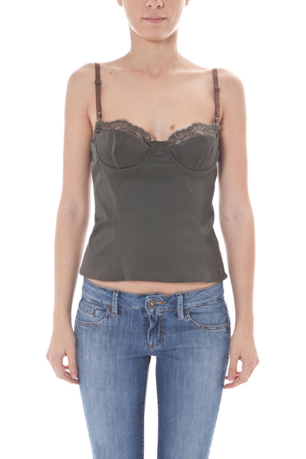 JOHN GALLIANO TOP DONNA VERDE