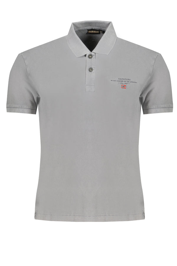 NAPAPIJRI POLO MANICHE CORTE UOMO GRIGIO