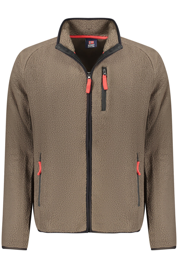 NORWAY 1963 FELPA CON ZIP UOMO MARRONE