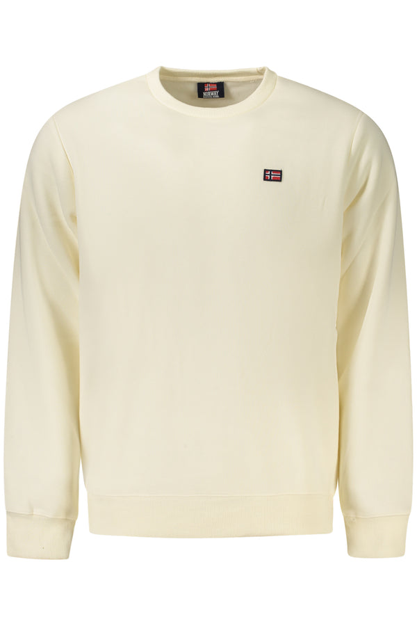 NORWAY 1963 FELPA SENZA ZIP UOMO BIANCO