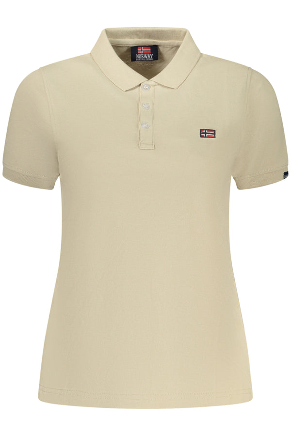 NORWAY 1963 POLO MANICHE CORTE DONNA BEIGE