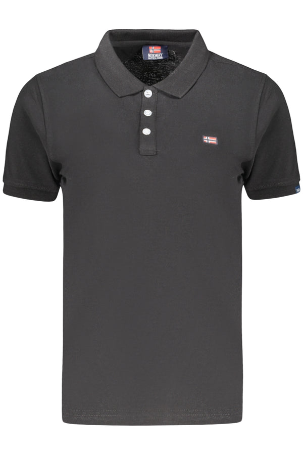 NORWAY 1963 POLO MANICHE CORTE DONNA NERO