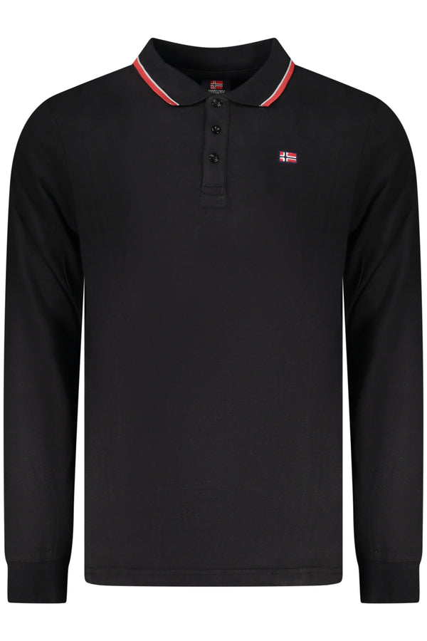 NORWAY 1963 POLO MANICHE LUNGHE UOMO NERO