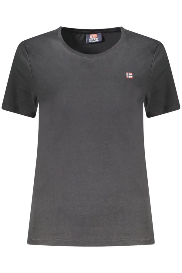 NORWAY 1963 T-SHIRT MANICHE CORTE DONNA NERO