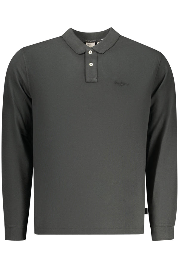 PEPE JEANS POLO MANICHE LUNGHE UOMO NERO