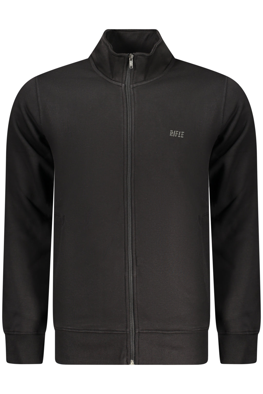 RIFLE FELPA CON ZIP UOMO NERO