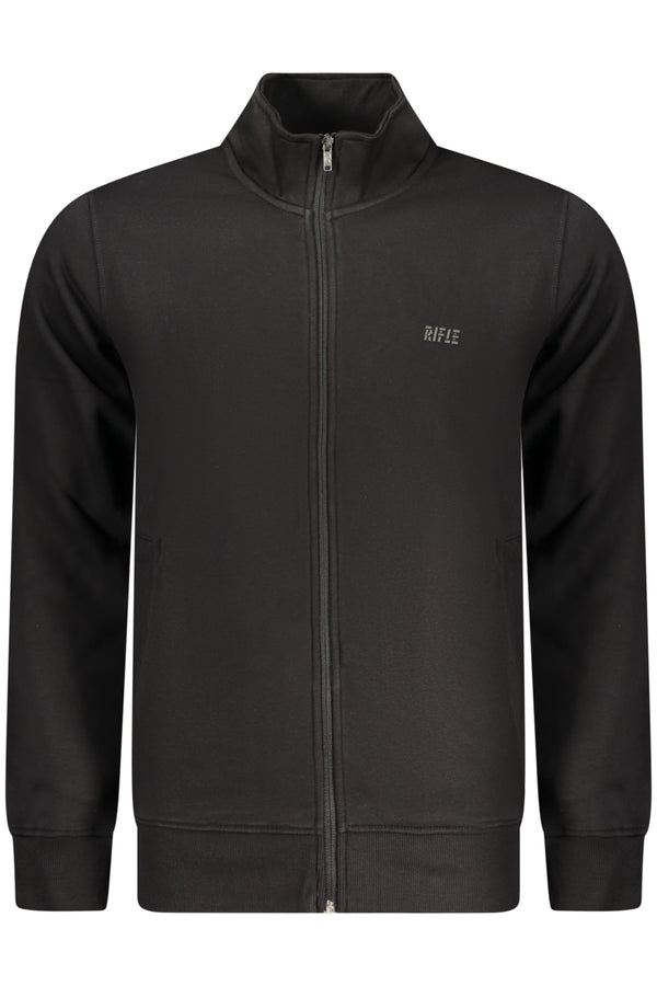 RIFLE FELPA CON ZIP UOMO NERO