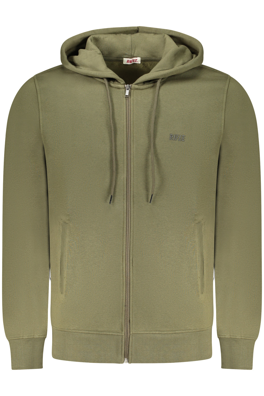 RIFLE FELPA CON ZIP UOMO VERDE