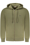 RIFLE FELPA CON ZIP UOMO VERDE
