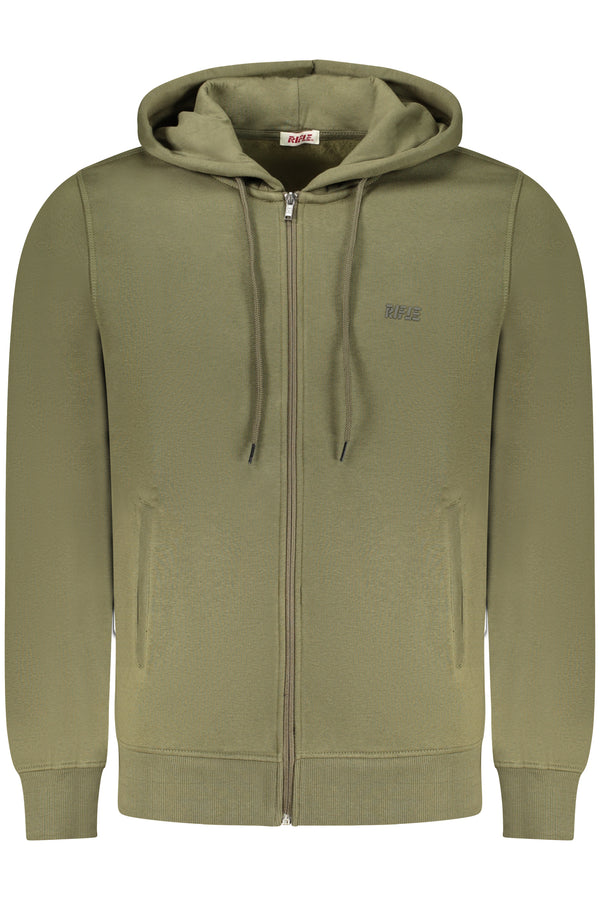 RIFLE FELPA CON ZIP UOMO VERDE