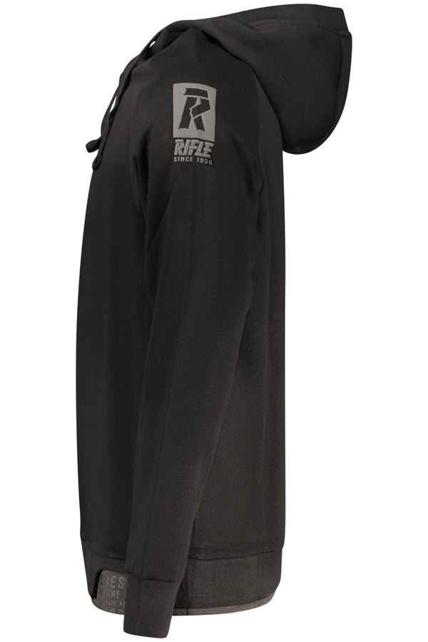 RIFLE FELPA SENZA ZIP UOMO NERO