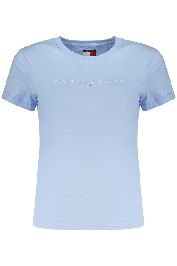 TOMMY HILFIGER T-SHIRT MANICHE CORTE DONNA AZZURRO