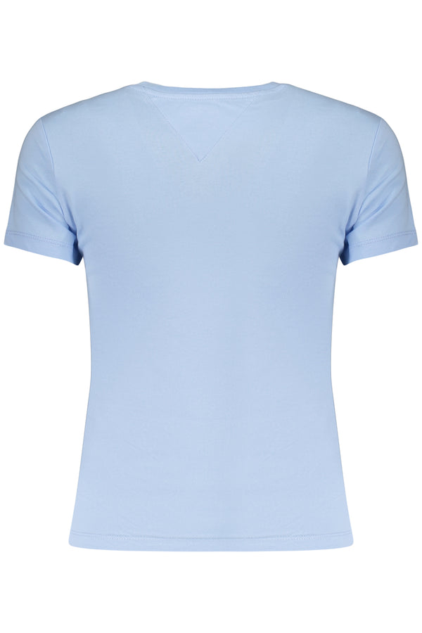 TOMMY HILFIGER T-SHIRT MANICHE CORTE DONNA AZZURRO
