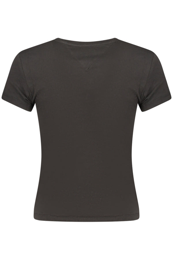 TOMMY HILFIGER T-SHIRT MANICHE CORTE DONNA NERO