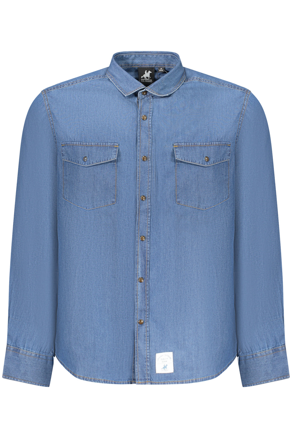U.S. GRAND CAMICIA MANICHE LUNGHE UOMO BLU