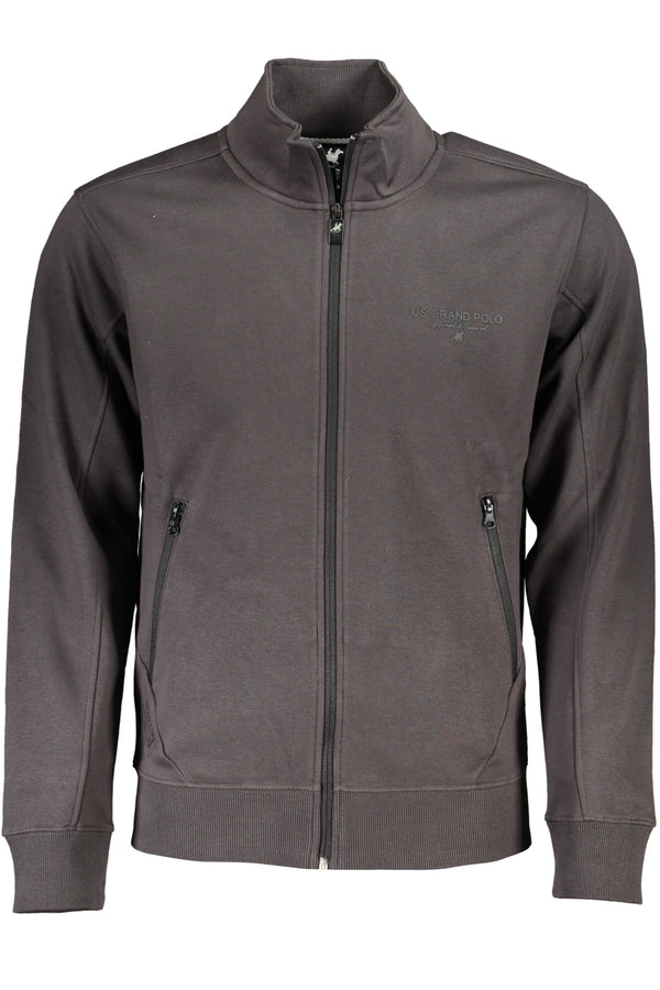 U.S. GRAND FELPA CON ZIP UOMO GRIGIO