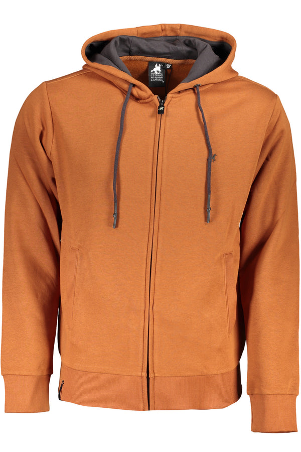U.S. GRAND FELPA CON ZIP UOMO MARRONE