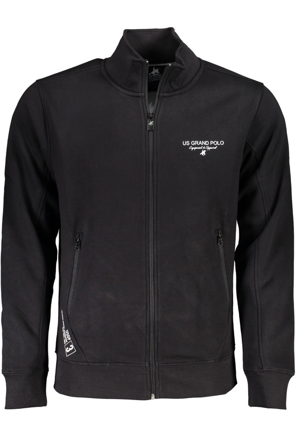 U.S. GRAND FELPA CON ZIP UOMO NERO