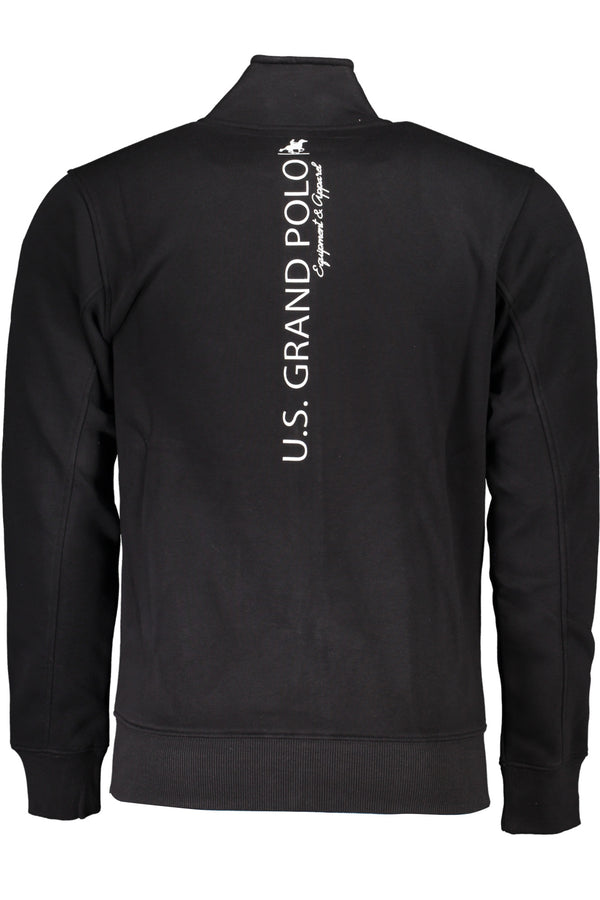 U.S. GRAND FELPA CON ZIP UOMO NERO
